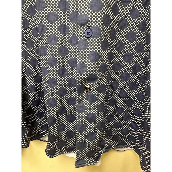 Luchiano Visconti Size XL Long Sleeve Button Down Shirt Circle Pattern Business - Picture 9 of 12